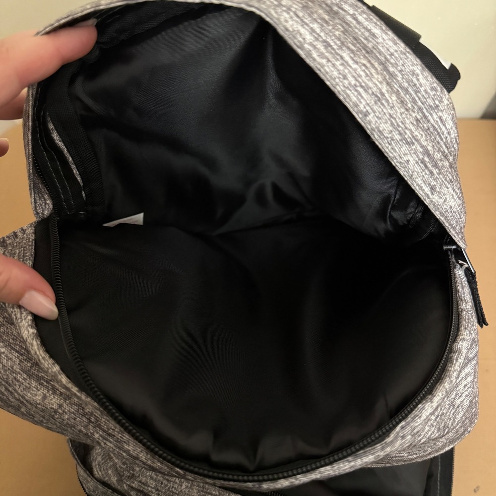 PINK Victoria's Secret Backpack Rose Gold‎ Grey Black Logo School Bag - Picture 9 of 10